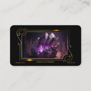 Carte De Visite Gemstone Crystal Healing Amethyst