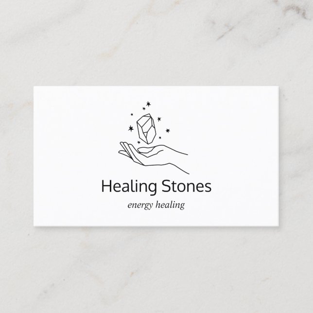 Carte De Visite Gemstone Energy Crystal Healer (Devant)