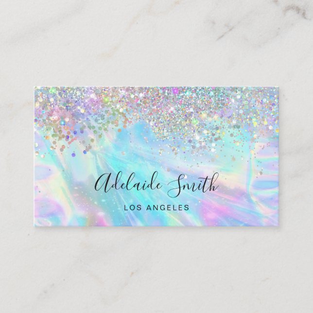 Carte De Visite gemstone opal et fausse parties scintillant (Devant)