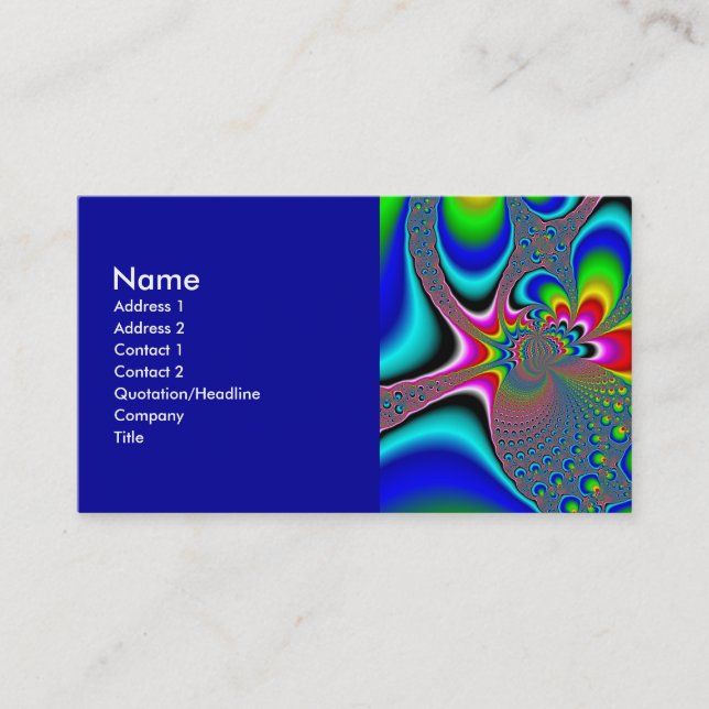 Carte De Visite Générateur arc-en-ciel - Fractal (Devant)