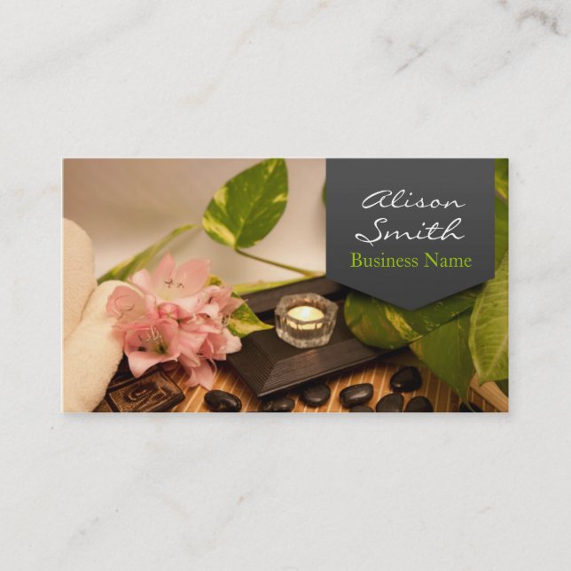 Carte De Visite Generic health/spa/massage business card (Devant)