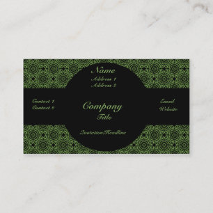 Carte de visite génial d'élégance, vert