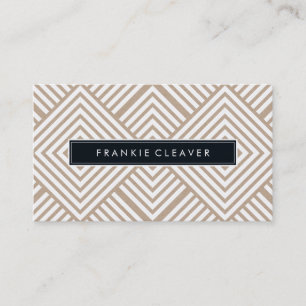 Carte De Visite GEO DIAMOND MODERNE MOTIF kraft simple et tendance