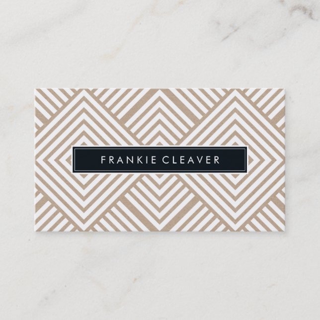 Carte De Visite GEO DIAMOND MODERNE MOTIF kraft simple et tendance (Devant)