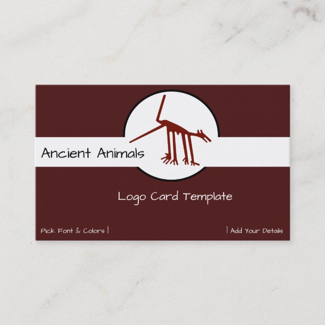 Carte De Visite Géoglyphes Pérou Ancien logo animal (Devant)