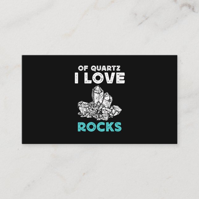 Carte De Visite Geologiste de Quartz Mineral Rock (Devant)