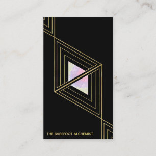 Carte De Visite *~* Géométrie Sacrée Alchimie Gold Triangles Bo