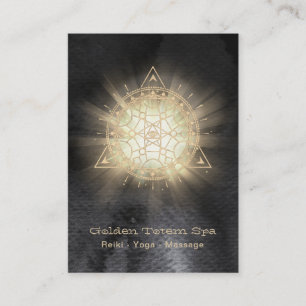 Carte De Visite *~* Géométrie Sacrée - Totem doré des rayons l