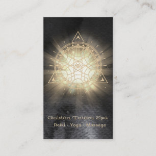 Carte De Visite *~* Géométrie Sacrée. Totem doré des rayons lu