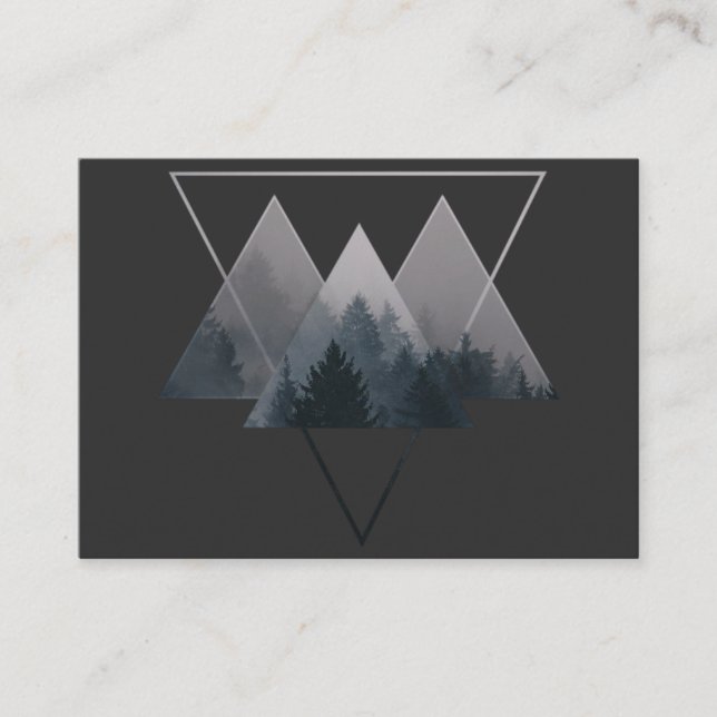 Carte De Visite Géométrie Triangles Misty Forest (Devant)