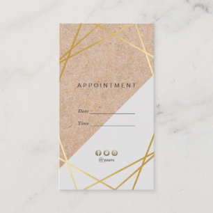 Carte De Visite GéométrieGold KraftImprimer le rendez-vous gris 