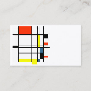 carte de visite géométrique à la Mondrian