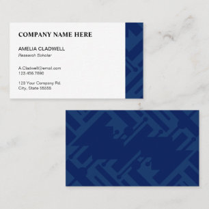 Carte De Visite Géométrique bleu