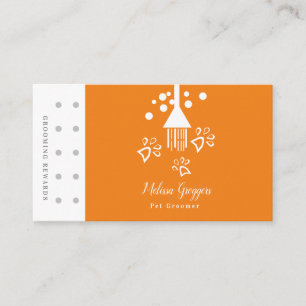 Carte De Visite Géométrique Groomer chien Walker Paw Logo Reward