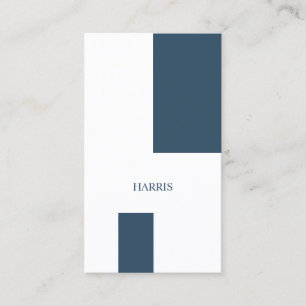 Carte De Visite Géométrique moderne bleu de marin