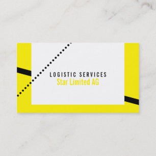Carte De Visite Géométrique noir jaune