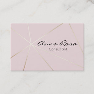 Carte De Visite *~* Géométrique tendance Rose Or moderne rose