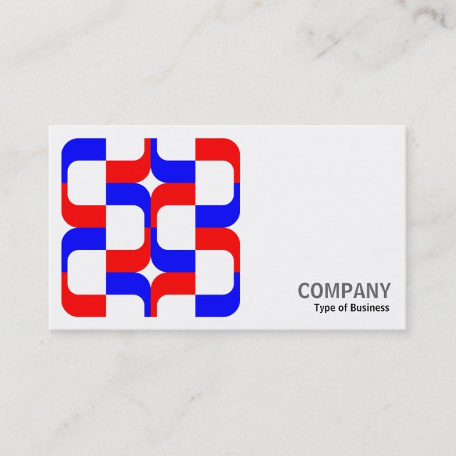 Carte De Visite Geometropolis - 020614 - Rouge et Bleu (Devant)
