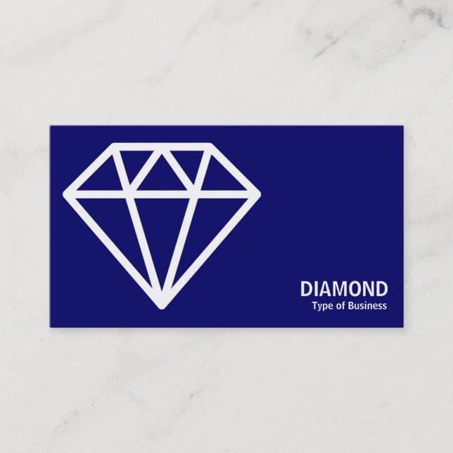 Carte De Visite Geometropolis - Diamant - Blanc sur Dp Navy (Devant)