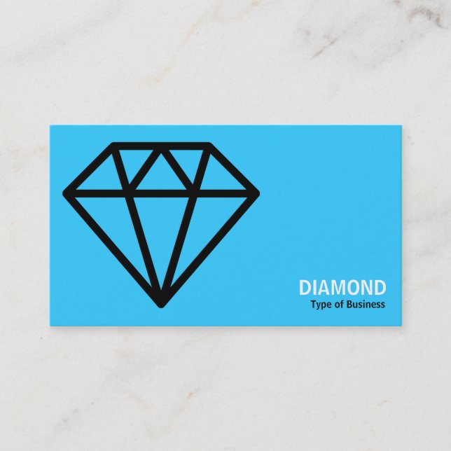 Carte De Visite Geometropolis - Diamant - Noir sur Sky Blue (Devant)