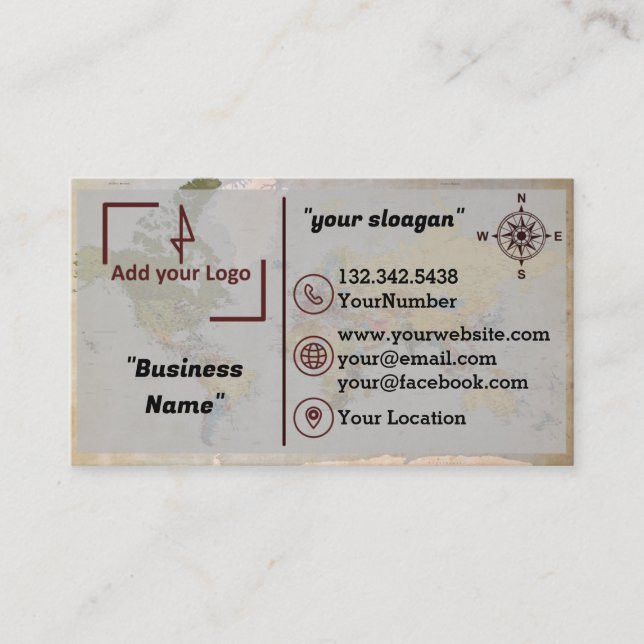 Carte de visite géospatial/d'arpenteur (Devant)