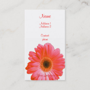 Carte De Visite Gerbera rouge