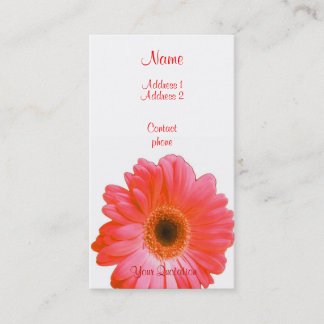 Carte De Visite Gerbera rouge