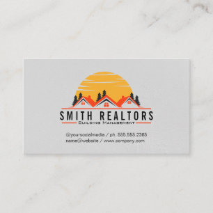 Carte De Visite Gestion des bâtiments   Immobilier   Maisons