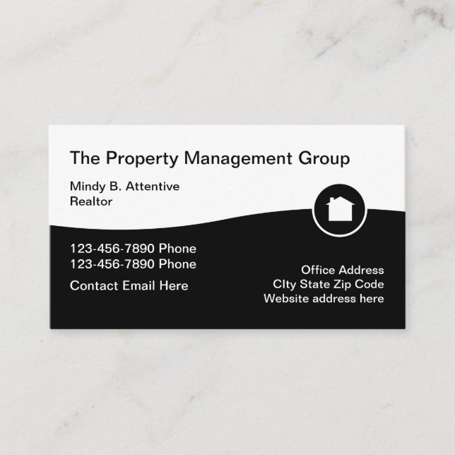 Carte De Visite Gestion des biens immobiliers professionnels (Devant)