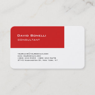 Carte De Visite Gestionnaire de consultant Creative Red Stripe Whi