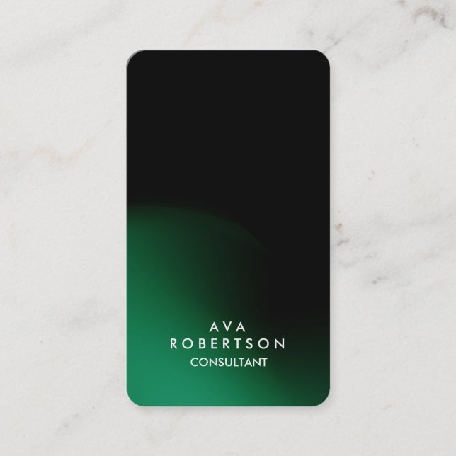 Carte De Visite Gestionnaire de consultants créatifs en vert tenda (Devant)