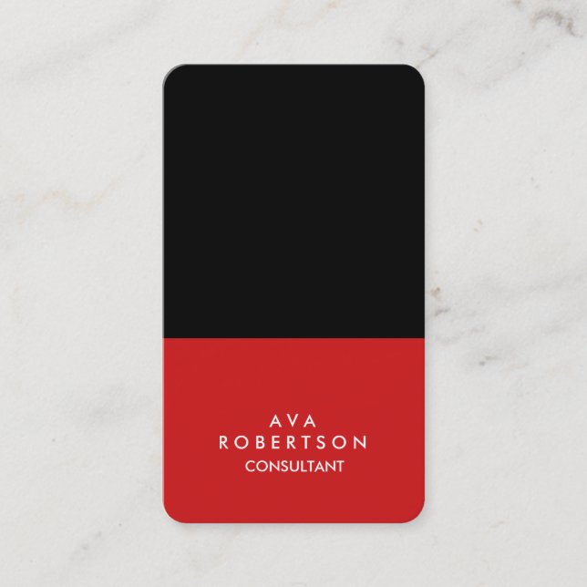 Carte De Visite Gestionnaire de consultants créatifs Red Black Tre (Devant)
