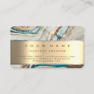 Carte De Visite Gestionnaire de contenu de Marble Social Media Man
