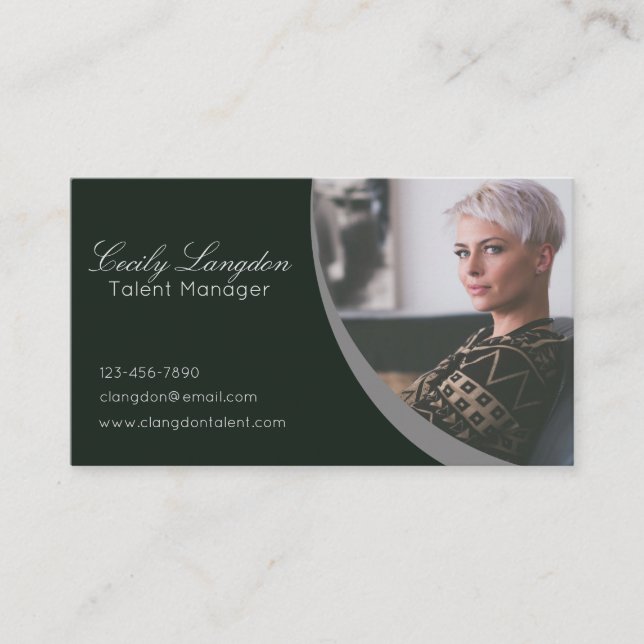 Carte De Visite Gestionnaire de talents d'entreprise moderne Dark  (Devant)
