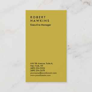 Carte De Visite Gestionnaire professionnel de couleur or élégant