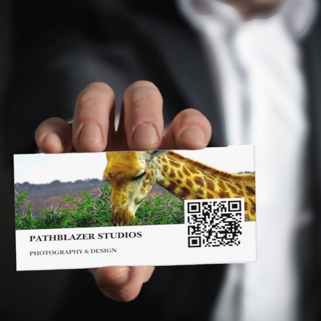 Carte De Visite Giraffe Thorn Tree | Photographie de la faune | (Créateur téléchargé)