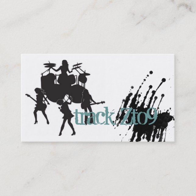Carte De Visite Girl Band Rock Singers Performance Entertainment (Devant)