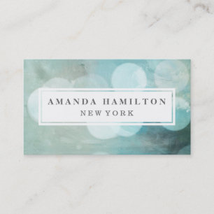 Carte De Visite Girly Chic blue Bokeh Parties scintillant Mode & B