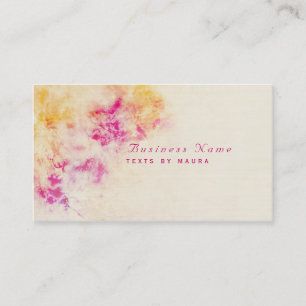 Carte de visite Girly grunge orange rose de beaut