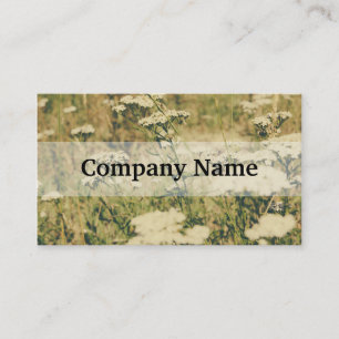 Carte De Visite Gisement de millefeuille, rétro filtre vert