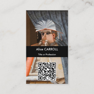 Carte De Visite Giuseppe Arcimboldo - Le Bibliothécaire - Code QR