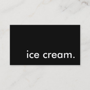 Carte De Visite glaces. (couleur personnalisable)