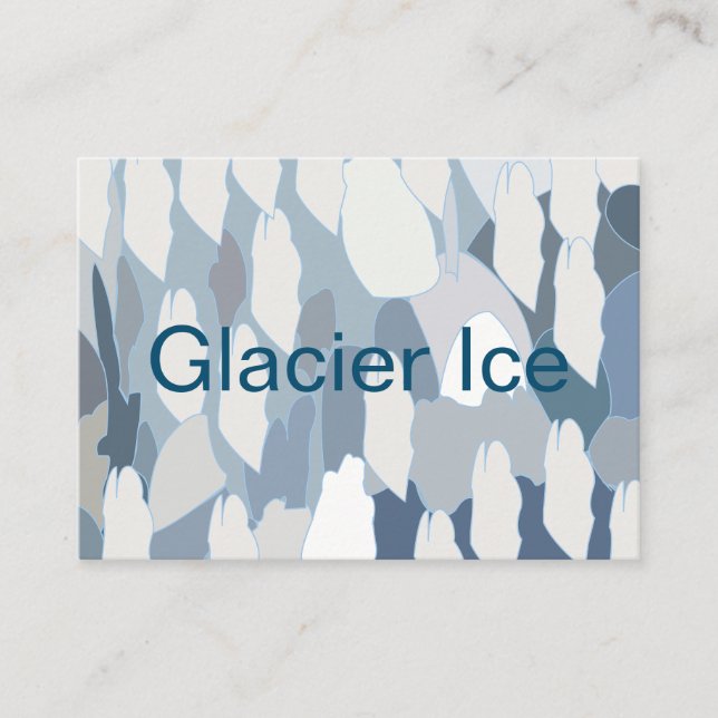 Carte De Visite Glacier bleu Motif (Devant)