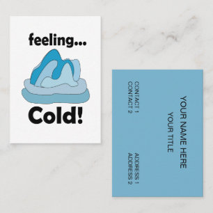 Carte De Visite Glacier Iceberg Sentiment Froid Environnemental