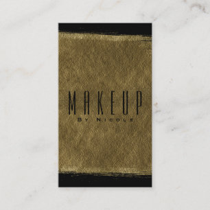 Carte De Visite Glam Black & Gold Moderne Glamor Foil Chic