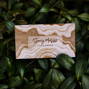 Carte De Visite Glam Chic moderne Agate Abstrait QR Code