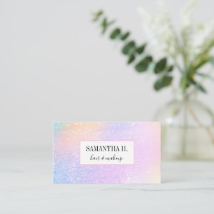 Carte De Visite Glam de Parties scintillant Hologramme moderne