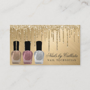 Carte De Visite Glam Gold Parties scintillant métallique Drivers C