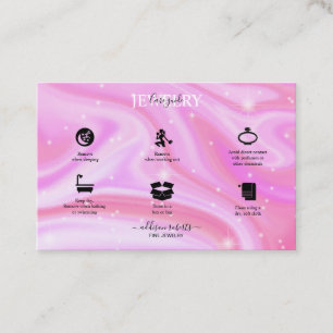 Carte De Visite Glam Iridescente Green Holographic Jewelcare Bu