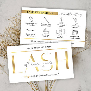 Carte De Visite Glam Modern Gold Lash Extensions
